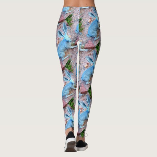 blaue Hasehäschen Leggings (Rückseite)