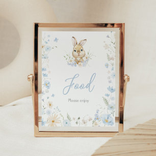 Blaue Hasen-Babyparty-Essen Poster