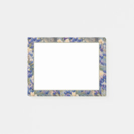 Blaue Hauben auf Feldern Post-it Klebezettel