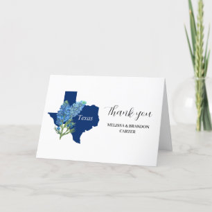 Blaue Hauben Blaue Blumen Texas Hochzeit Danke