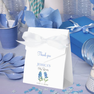 Blaue Hauben Blumen Texas Baby Shower Mädchen Geschenkschachtel