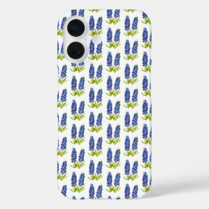 Blaue Hauben Texas Blaue Blumen Aquarell iPhone 16 Hülle