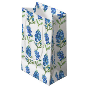 Blaue Hauben Texas Blaue Blumen Aquarell Kleine Geschenktüte