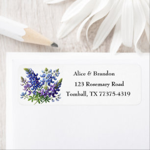 Blaue Hauben Texas State Blumen Lupine Aquarell