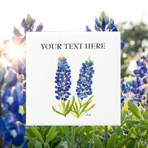 Blaue Hauben Texas State Blumen Lupine Aquarell Magnet