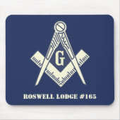 Blaue Häuschen-Freimaurermausunterlage Mousepad (Vorne)