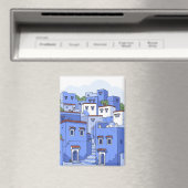 Blaue Häuser in Chefchaouen Marokko Reise Magnet (In Situ (Geschirrspüler))
