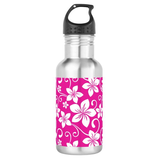 BLAUE HAWAII (HOT PINK) EDELSTAHLFLASCHE (Vorderseite)