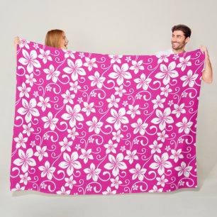 BLAUE HAWAII (HOT PINK) FLEECEDECKE