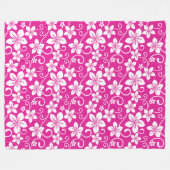 BLAUE HAWAII (HOT PINK) FLEECEDECKE (Vorderseite (Horizontal))