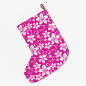 BLAUE HAWAII (HOT PINK) GROßER WEIHNACHTSSTRUMPF (Rückseite (Hängend))