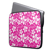 BLAUE HAWAII (HOT PINK) LAPTOPSCHUTZHÜLLE (Vorderseite Links)