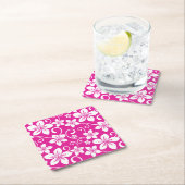 BLAUE HAWAII (HOT PINK) RECHTECKIGER PAPPUNTERSETZER (Vor Ort)