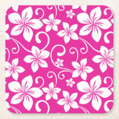 BLAUE HAWAII (HOT PINK) RECHTECKIGER PAPPUNTERSETZER (Vorderseite)