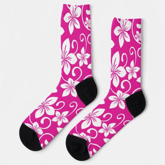 BLAUE HAWAII (HOT PINK) SOCKEN (Linkes Detail)