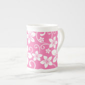 BLAUE HAWAII (KUGELPINK) KNOCHENCHINA TASSE (Vorderseite Rechts)