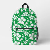 BLAUE HAWAII-MUSTER IN GRÜN BEDRUCKTER RUCKSACK (Vorderseite)