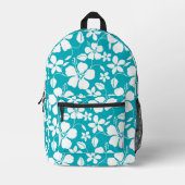BLAUE HAWAII-MUSTER IN TEAL BEDRUCKTER RUCKSACK (Vorderseite)
