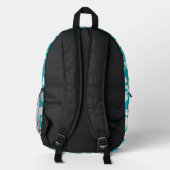 BLAUE HAWAII-MUSTER IN TEAL BEDRUCKTER RUCKSACK (Rückseite)
