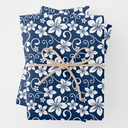 BLAUE HAWAII (NAVY) GESCHENKPAPIER SET (Beispiel)