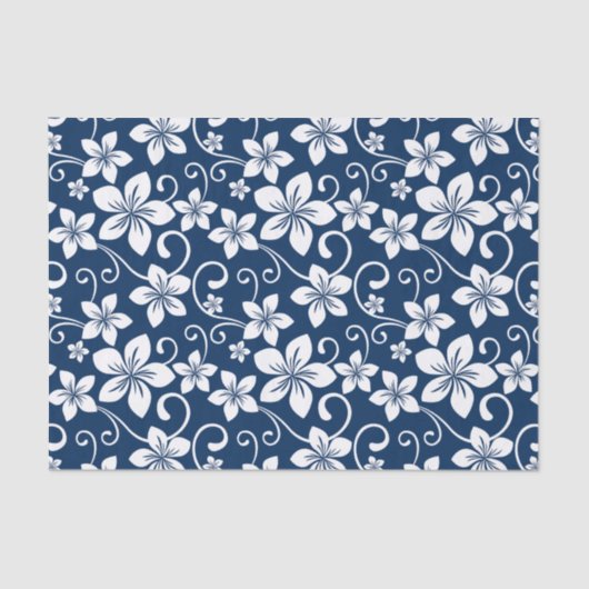BLAUE HAWAII (NAVY) SEIDENPAPIER (Vorderseite)