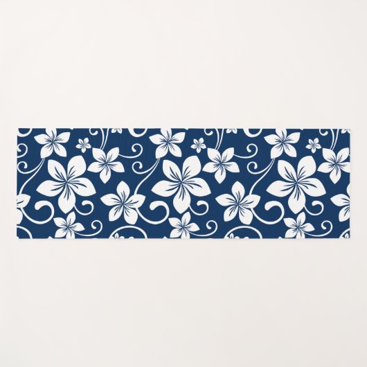 BLAUE HAWAII (NAVY) YOGAMATTE (Vorderseite (Horizontal))