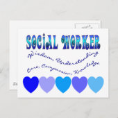 BLAUE HEARTS POSTKARTE (Vorne/Hinten)