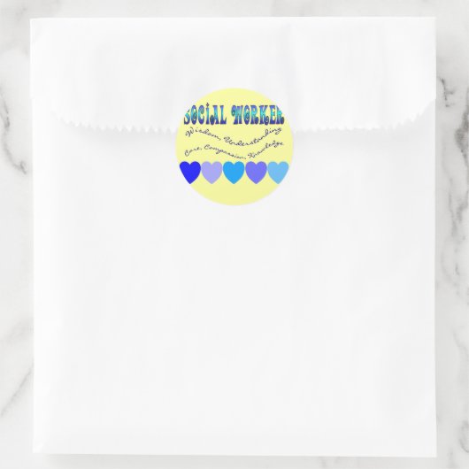BLAUE HEARTS RUNDER AUFKLEBER (Tasche)