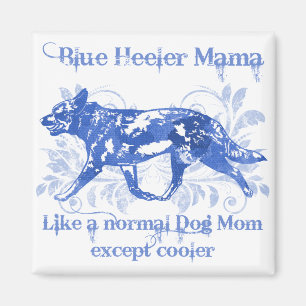 Blaue Heeler Mutter Watercolor Blue Magnet