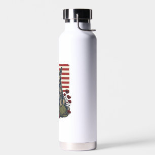 Blaue Heeler-patriotische Gedenk-Vintage-Engraving Trinkflasche