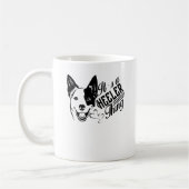 Blaue Heeler Sache-Tasse Kaffeetasse (Links)