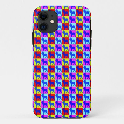 Blaue Heelers Farbwand Case-Mate iPhone Hülle (Rückseite)