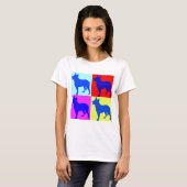 Blaue Heelers Farbwand T-Shirt (Vorne ganz)