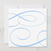 Blaue heilige Kommunion laden ein Einladung (Rückseite)