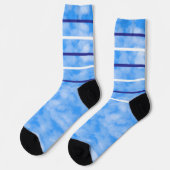 Blaue & hellblaue Socken (Linkes Detail)