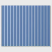 Blaue & Hellblaue Streifen Geschenkpapier (Flach)