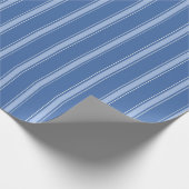 Blaue & Hellblaue Streifen Geschenkpapier (Ecke)