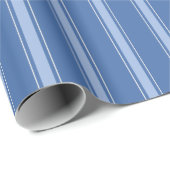 Blaue & Hellblaue Streifen Geschenkpapier (Rolleneckpunkt)