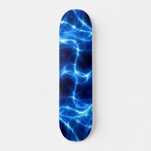 Blaue helle Ströme Skateboard (Vorne)