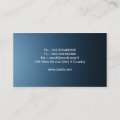 blaue helle Visitenkarte (Rückseite)