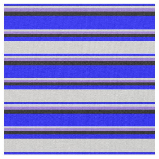 Blaue, hellgraue, Lila und schwarz gefärbte Linien Stoff (Nahaufnahme)