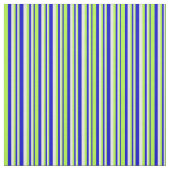 Blaue, hellgrüne und weiße farbige Linien Stoff (Muster)