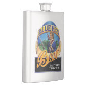 Blaue Henne-Bier-Edelstahl-Flasche Flachmann (Rechts)