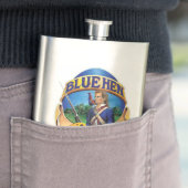 Blaue Henne-Bier-Edelstahl-Flasche Flachmann (Beispiel)