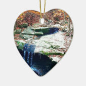 Blaue Henne fällt Cuyahoga Nationalpark Ohio Keramikornament (Links)