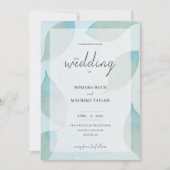 Blaue Herbstfarbe Kunst Einladung (Vorderseite)