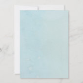 Blaue Herbstfarbe Kunst Einladung (Rückseite)