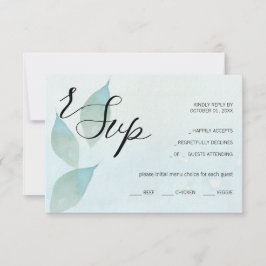 Blaue Herbstfarbe Kunst RSVP Karte