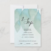 Blaue Herbstfarbe Kunst RSVP Karte (Vorderseite)