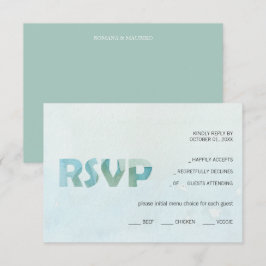 Blaue Herbstfarbe Kunst RSVP Karte